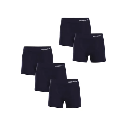 Nedeto 5PACK pánské boxerky bezešvé bambusové modré (5NDTB002S) XL