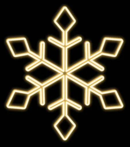 DecoLED LED světelná vločka I, závěsná 3D tisk, pr. 90 cm, teple bílá