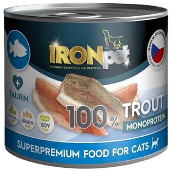 IRONpet Cat Trout (pstruh) 100 % Monoprotein, konzerva 200 g (IR15875)