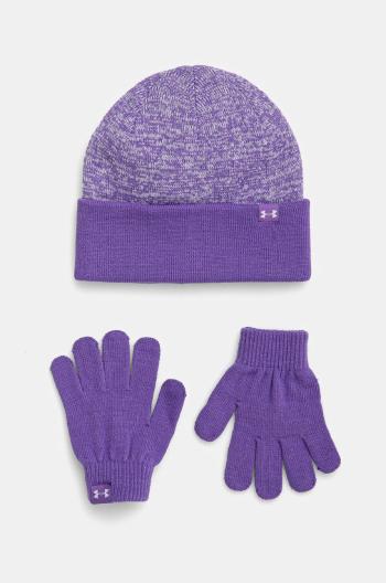 Čepice a dětské rukavice Under Armour G Beanie fialová barva, 1386642