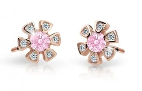 Cutie Jewellery Dětské náušnice z růžového zlata C2156-30-X-4 růžová