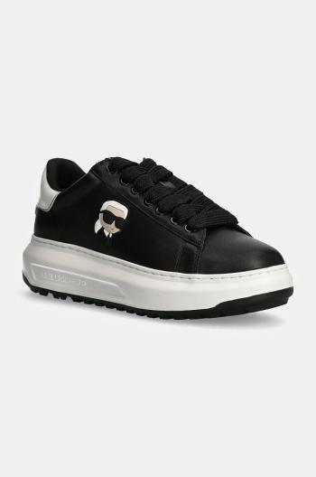 Kožené sneakers boty Karl Lagerfeld KAPRI černá barva, KL57530