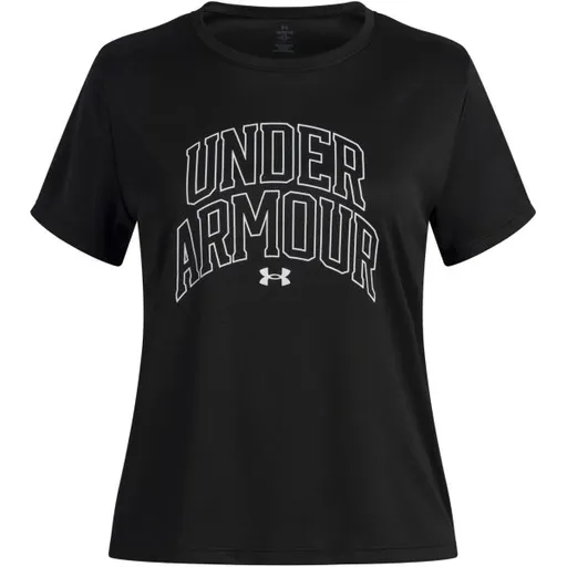 Under Armour TECH VARSITY GRAPHIC Dívčí sportovní tričko, černá, velikost M
