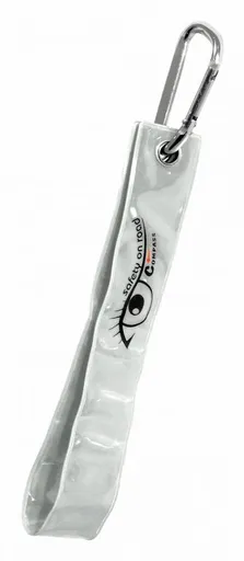 Compass 88314 Reflexní přívěšek s karabinou -  stříbrný