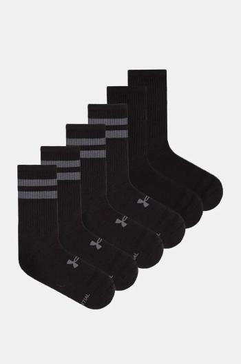 Ponožky Under Armour 6-pack černá barva, 1387058