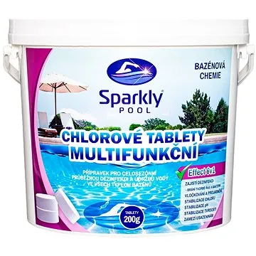Sparkly POOL Tablety do bazénu chlorové 6v1 multifunkční 200g 3 kg