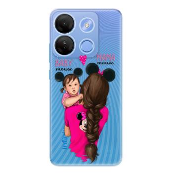 Odolné silikonové pouzdro iSaprio - Mama Mouse Brunette and Girl - Infinix Smart 7