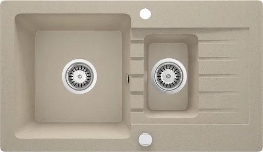 DEANTE Zorba sandy Granitový dřez, 1.5 bowl s odkapávačem ZQZ_7513