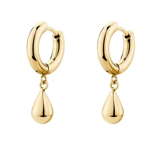 Brosway Pozlacené kruhové náušnice s přívěsky Tear Drop Perfect BPC45