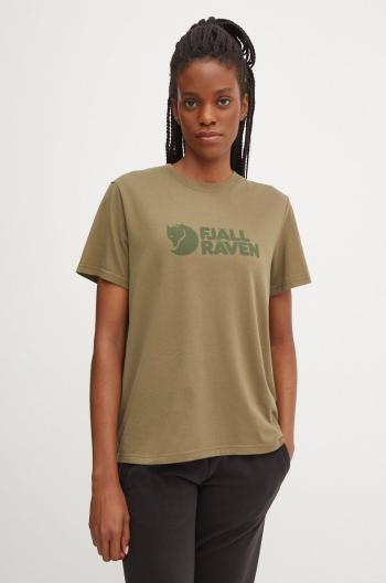 Tričko Fjallraven Fjällräven Logo Tee W zelená barva, F87146.620