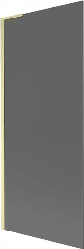 MEXEN/S Next L vanová zástěna FIX 80 x 150, grafit, zlatá kartáčovaná 895-080-000-03-40-55