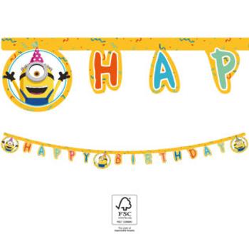 Procos Kvalitní kompostovatelný Banner - Happy Birthday (Mimoni)