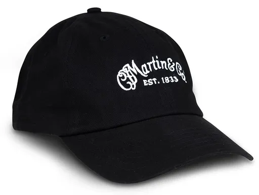 Martin Cotton Baseball Cap Black/White Logo