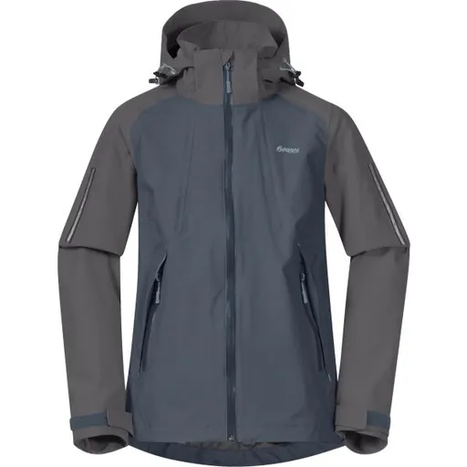 Bergans SJOA 2L YOUTH GIRL JACKET Nepromokavá bunda, tmavě šedá, velikost