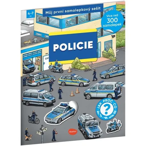 ELLA & MAX POLICIE Můj první samolepkový sešit, mix, velikost
