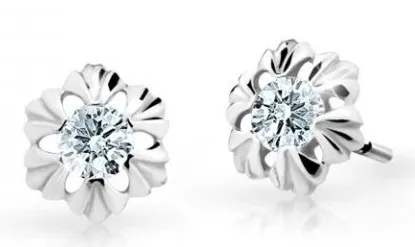 Cutie Jewellery Dětské náušnice z bílého zlata C2213-30-X-2 bílá