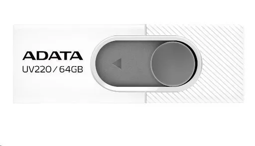 ADATA Flash Disk 32GB UV220, USB 2.0 Dash Drive, bílá/šedá