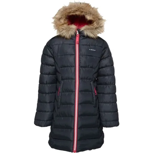 LOAP INDALA Dívčí zimní kabát, tmavě modrá, velikost 158-164
