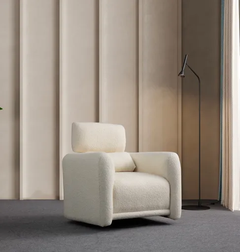 Křeslo ušák Boston - White