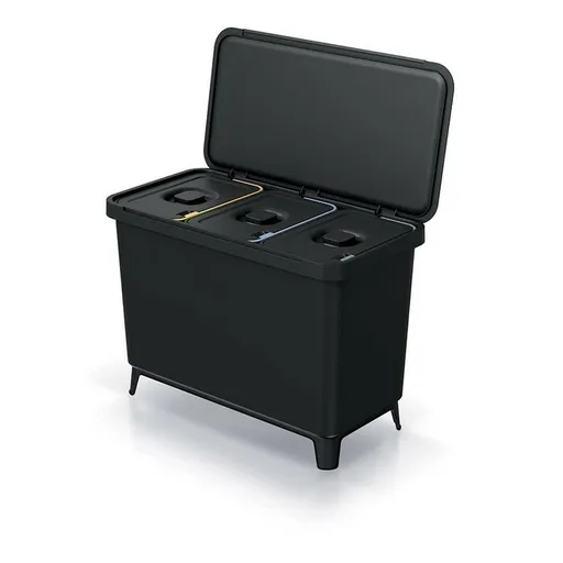 Odpadkový koš SYSTEMA na tříděný odpad 3 x 10 l, černá