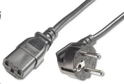 PREMIUMCORD Kabel napájecí 230V/10A, zahnutá vidlice, 2m
