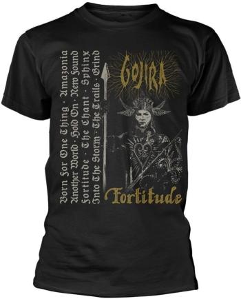 Gojira Tričko Fortitude Tracklist Unisex Black 2XL