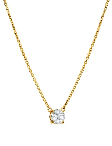 Hot Diamonds Elegantní pozlacený náhrdelník s topazem a diamantem Gemstone DN214