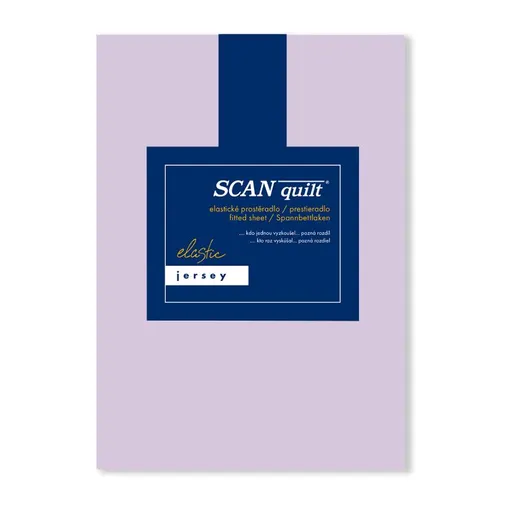SCANquilt napínací prostěradlo JERSEY ELASTIC LYCRA světle fialová 90 x 200 cm (výška matrace do 30 cm)