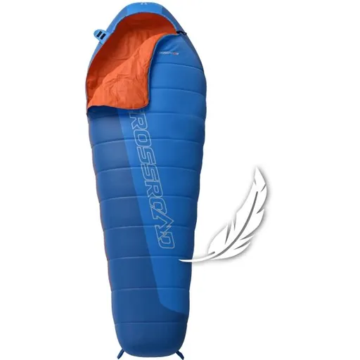 Crossroad MIRAGE 210 Péřový spací pytel, modrá, velikost 210 cm - pravý zip