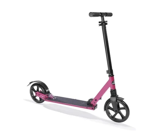 CRIVIT Koloběžka s odpružením Big Wheel černá/růžová