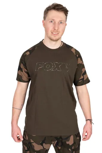 Fox Triko Khaki / Camo Outline T-Shirt - L,Fox Triko Khaki / Camo Outline T-Shirt - L