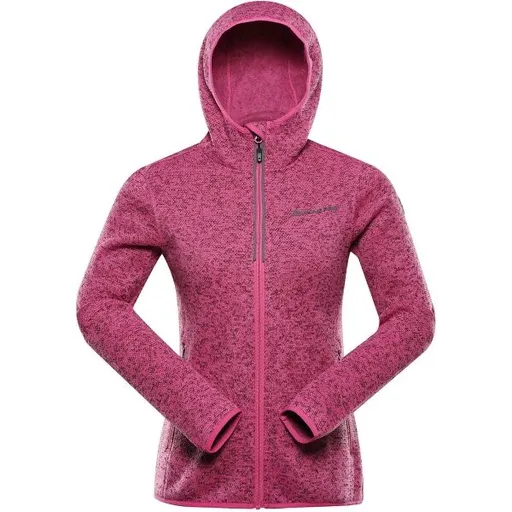 ALPINE PRO ZEGA 2 Dámský hřejivý svetr na zip, růžová, velikost