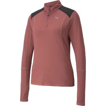 Puma RUN WINTERIZED 1/2 ZIP HOODIE Dámská mikina, růžová, velikost