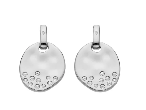 Hot Diamonds Stříbrné visací náušnice s diamanty a topazy Illuminate DE826