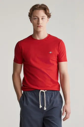 TRIČKO GANT SLIM PIQUE SS T-SHIRT RUBY RED