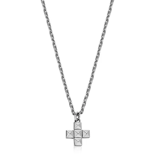 S'Agapõ Ocelový náhrdelník pro muže s křížkem Proud SPD26