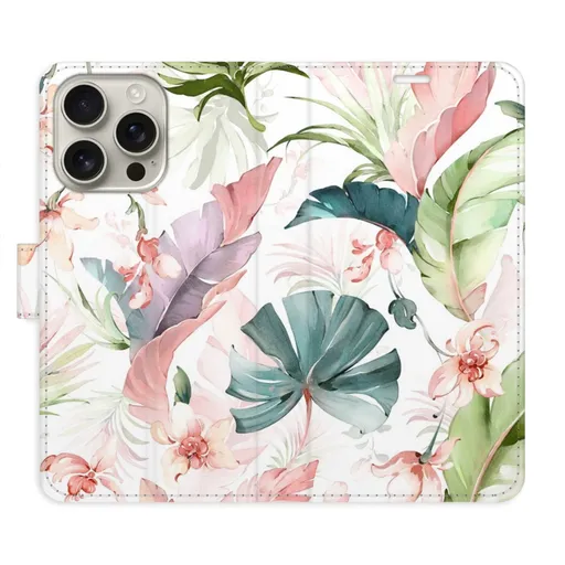 Flipové pouzdro iSaprio - Flower Pattern 07 - iPhone 16 Pro