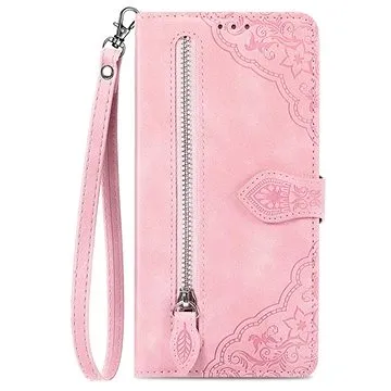 TopQ Pouzdro Samsung A33 5G knížkové se zipem růžové 84265 (84265)