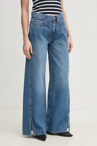 Džíny Pepe Jeans WIDE LEG JEANS MW SLIT