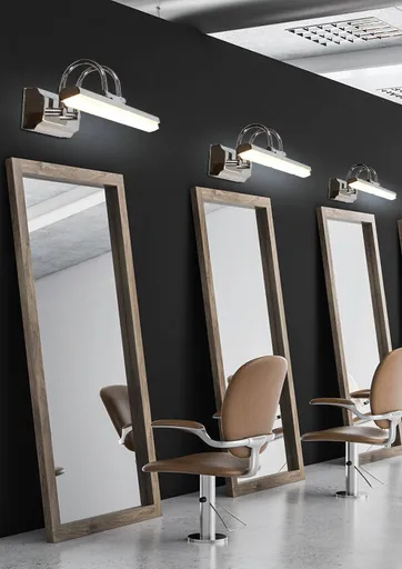 Nástěnná koupelnová lampa chromová LED 7W 40cm nastavitelná Gizel