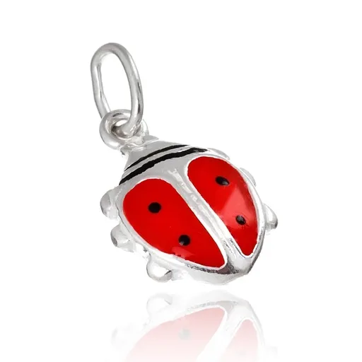 Stříbrný přívěsek 925 - červená beruška