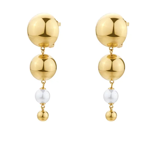 Brosway Stylové dlouhé náušnice se syntetickou perlou Perfect BPC61