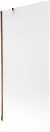 MEXEN/S Next vanová zástěna FIX 90 x 150, mražené sklo, růžové zlato 895-090-000-00-30-60