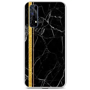 TopQ STYLE Realme 7 silikon Mramor černo-zlatý 58559 (Sun-58559)