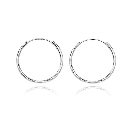 Náušnice ze stříbra 925 - kruhy s prohlubinkami, 20 mm