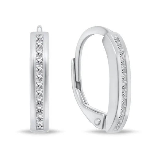 Brilio Silver Nadčasové stříbrné náušnice se zirkony LME264