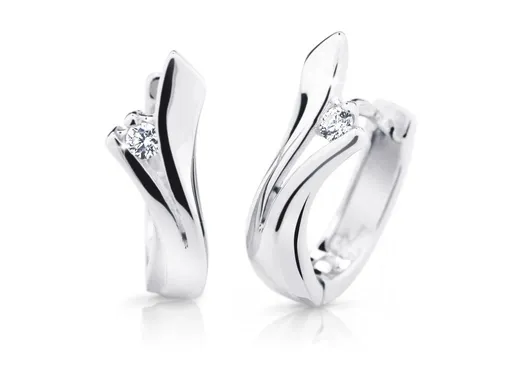 Cutie Jewellery Slušivé kruhové náušnice z bílého zlata Z6434-1795-80-10-X-2