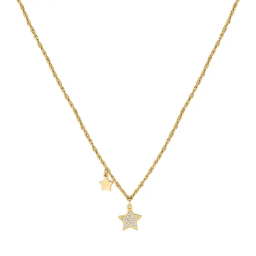 S'Agapõ Slušivý pozlacený ocelový náhrdelník s hvězdičkou Aurora SAR23