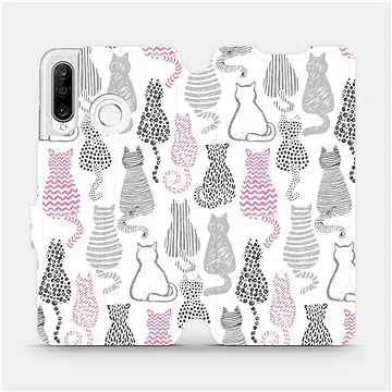 Flipové pouzdro na mobil Huawei P30 Lite - MX01S Kočičí zádíčka (5903516000975)