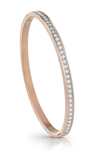 Guess Pevný bronzový náramek s krystaly Color My Day JUBB02248JWRG 6 x 5 cm - L